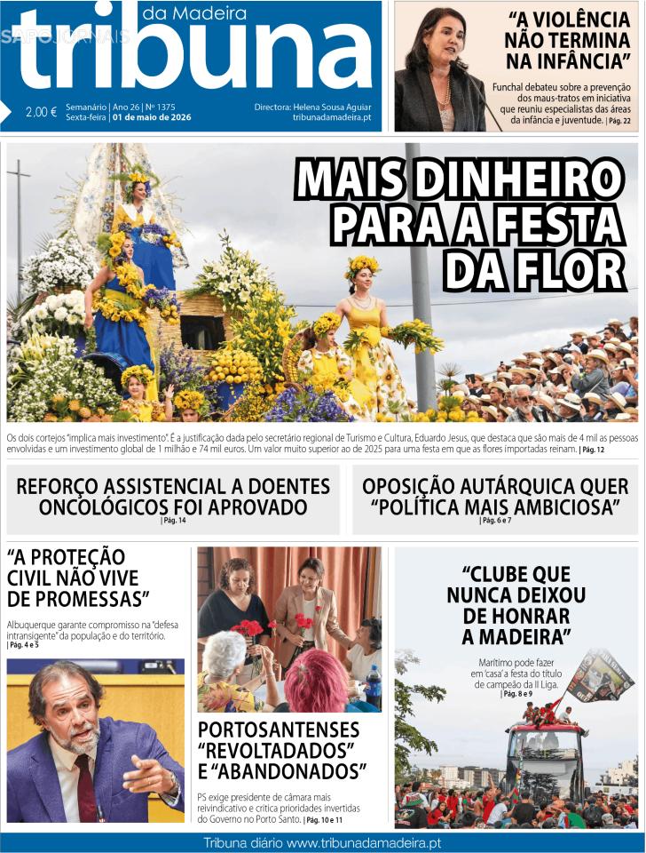 Capa Tribuna da Madeira - 2026-04-30