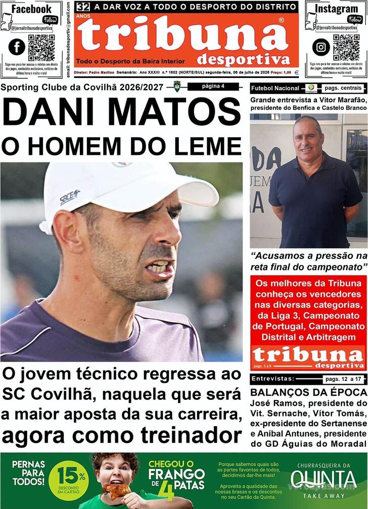 Capa Tribuna Desportiva - 2026-07-06