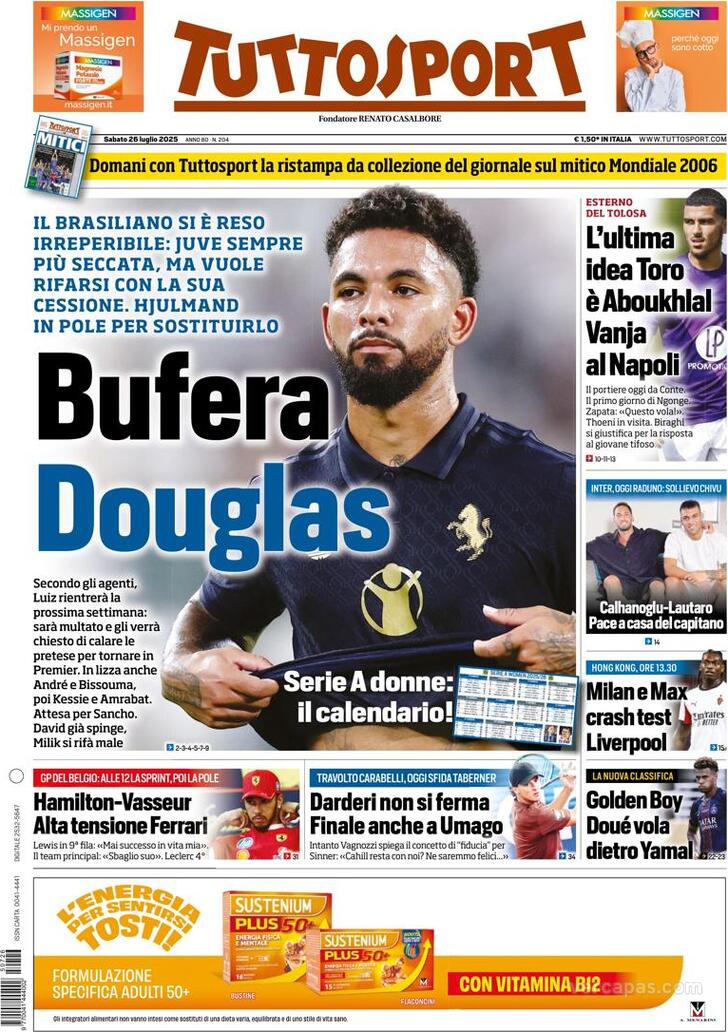 Capa Tuttosport - 2025-07-26