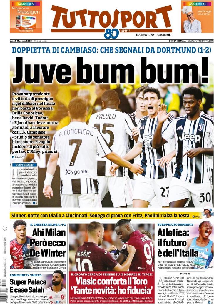 Capa Tuttosport - 2025-08-11