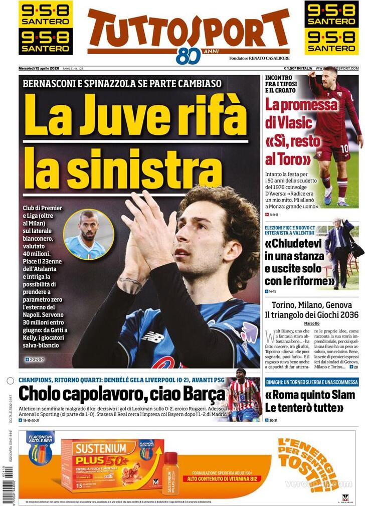 Capa Tuttosport - 2026-04-15