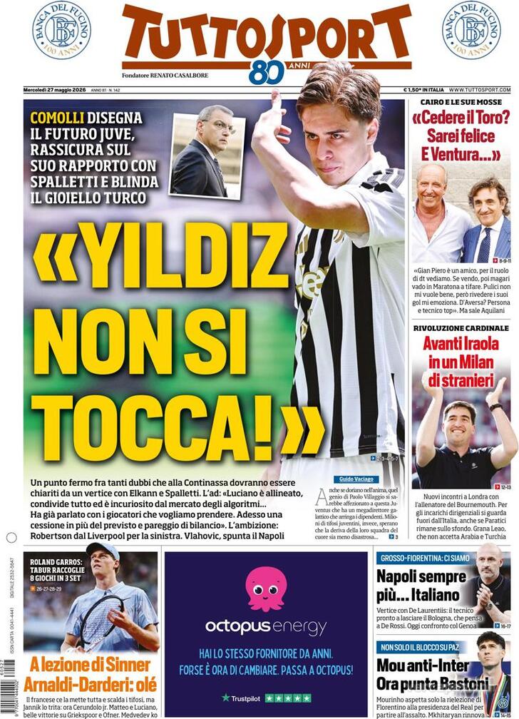 Capa Tuttosport - 2026-05-27