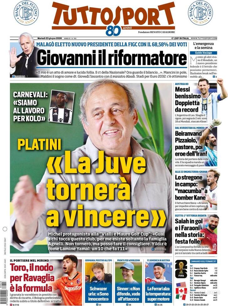 Capa Tuttosport - 2026-06-23