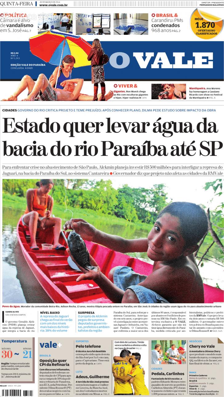 Capa ValeParaibano - 2014-03-20