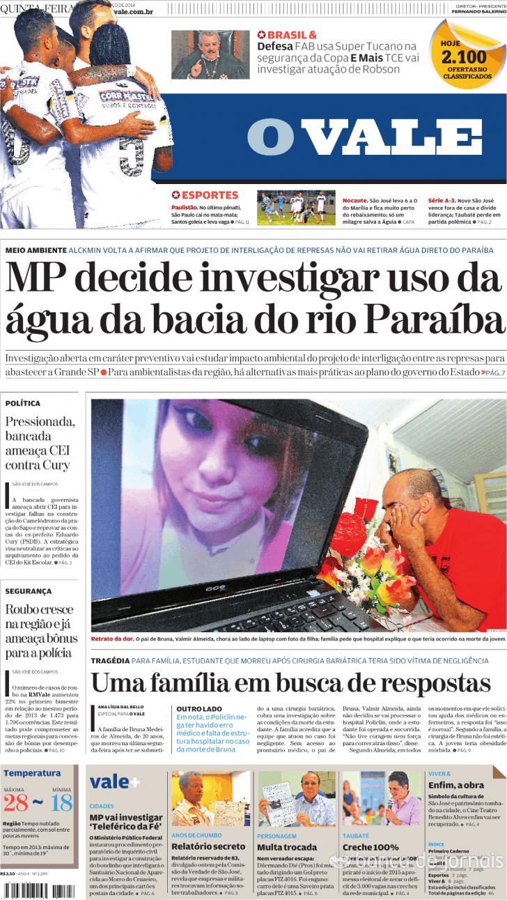 Capa ValeParaibano - 2014-03-27