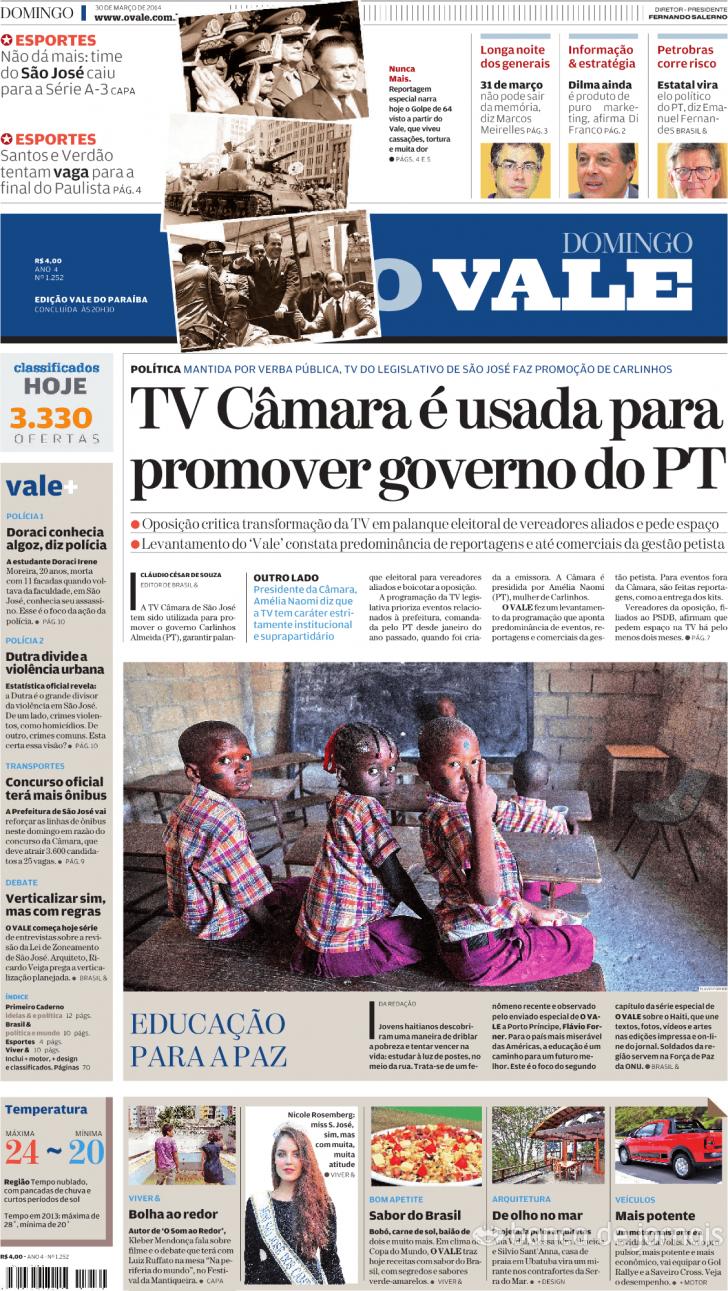 Capa ValeParaibano - 2014-03-30