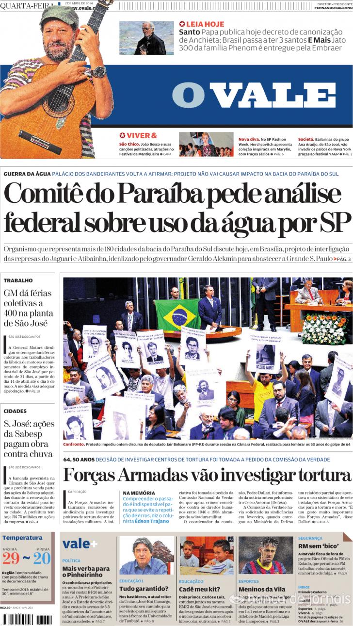 Capa ValeParaibano - 2014-04-02