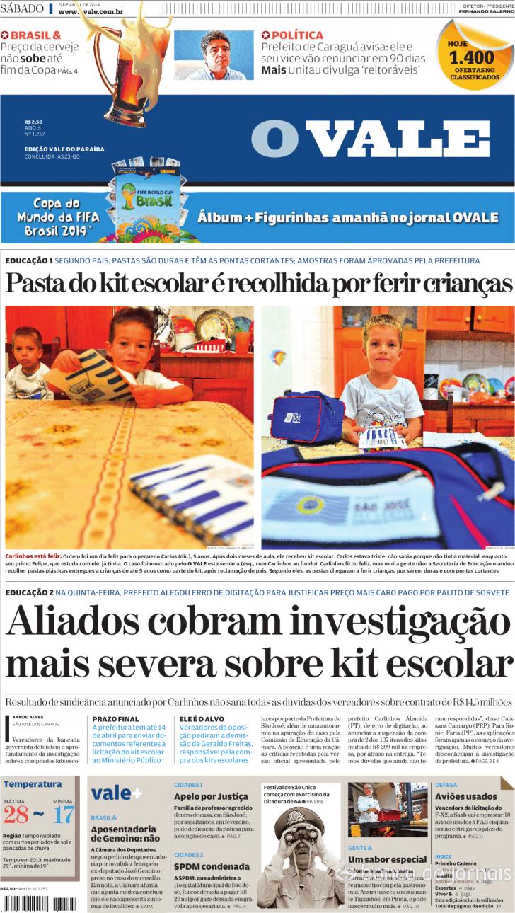 Capa ValeParaibano - 2014-04-05