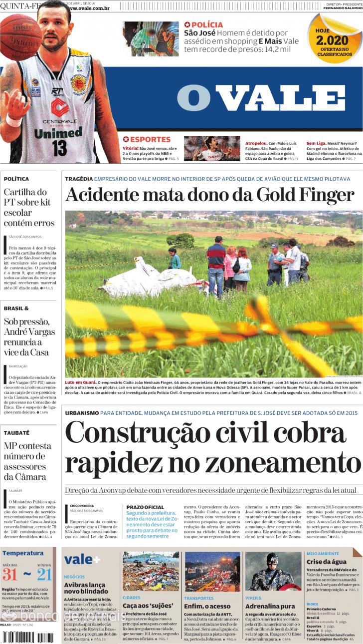 Capa ValeParaibano - 2014-04-10