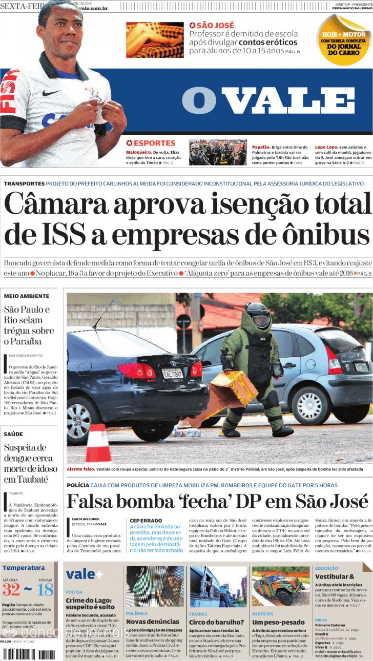 Capa ValeParaibano - 2014-04-11