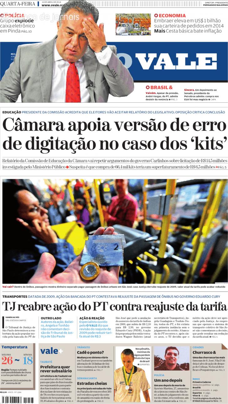 Capa ValeParaibano - 2014-04-16