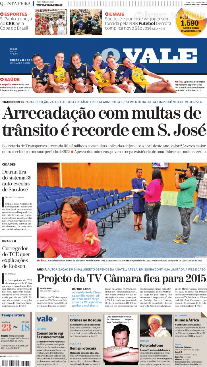 Capa ValeParaibano - 2014-04-24
