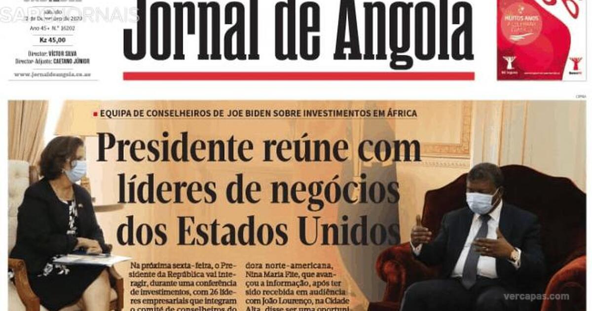 Capa Jornal De Angola De 2020 12 12 